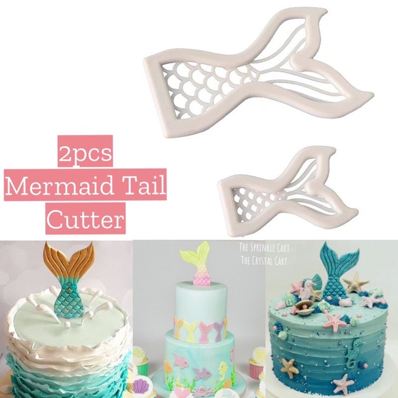 Mermaid Tail Cutter, Fish Cutter, Sea theme cookie Cutter set of 2 pcs