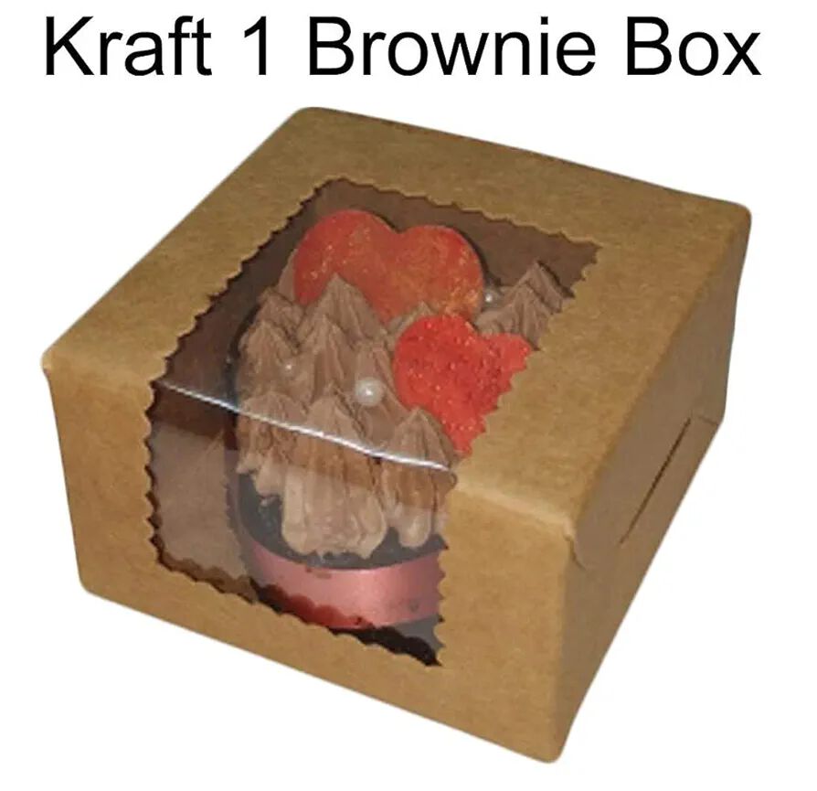 1 brownie box, Donut box, Cookie box Kraft (10pcs/pkt)
