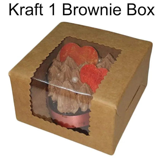 1 brownie box, Donut box, Cookie box Kraft (10pcs/pkt)