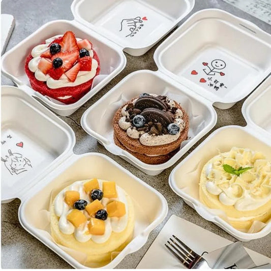 6x6 Bento cake box,Burger Box (Pack of 10)