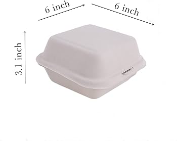 6x6 Bento cake box,Burger Box (Pack of 10)