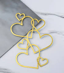 Acrylic Chain Heart Topper, Anniversary Cake Topper