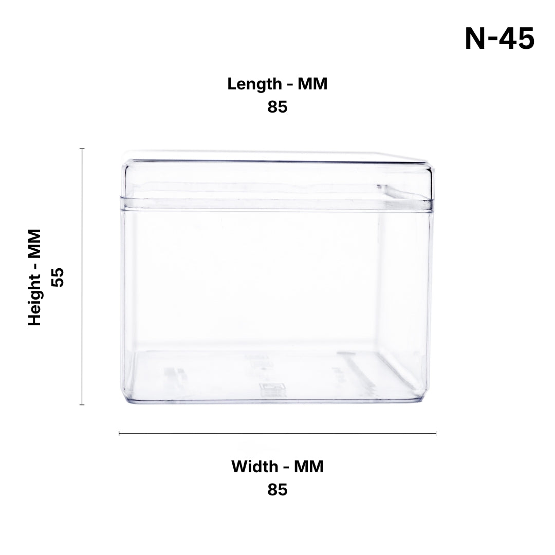 Acrylic tiramisu Tubs square (pack of 10) N-45