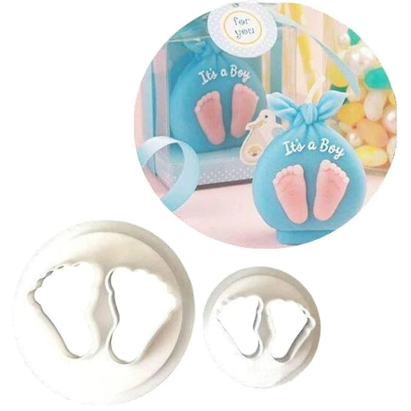 Baby Feet Cutter , Baby Shower Cutter, Cookie cutter Set of 2pcs