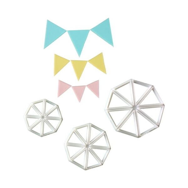 Easy Bunting Cutter, Baby Shower Cutter, Triangle cutter,Cookie cutter set of 2 pcs