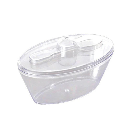 Oval Moouse cups with Lid and Spoon ,Desert Cups,Pudding Cups (12pcs/pkt)