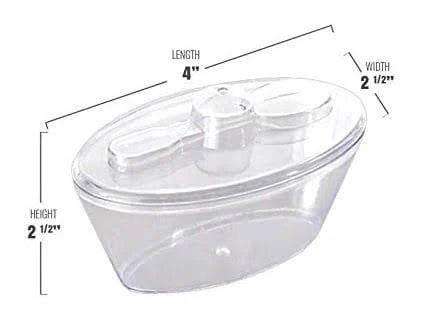 Oval Moouse cups with Lid and Spoon ,Desert Cups,Pudding Cups (12pcs/pkt)