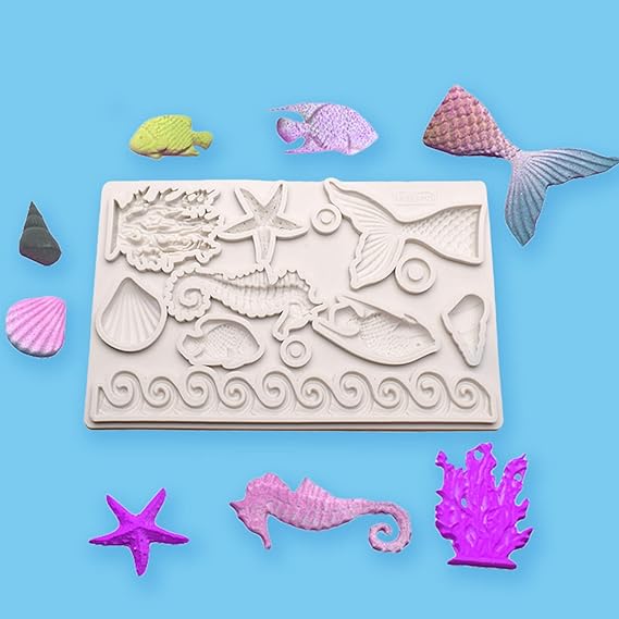 Sea Animal Fondant Moulds, Resin Mould, Diy Mould - 1 pc
