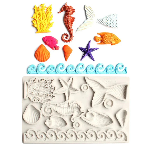 Sea Animal Fondant Moulds, Resin Mould, Diy Mould - 1 pc