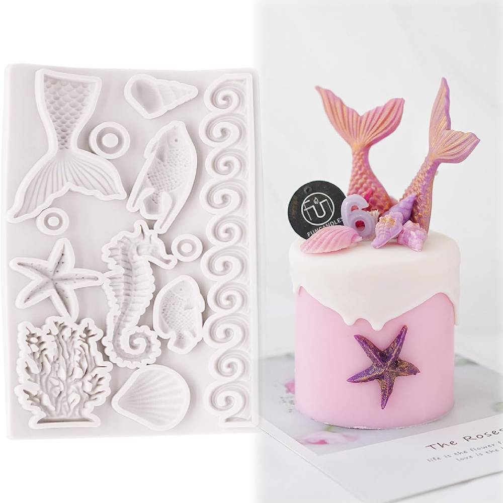 Sea Animal Fondant Moulds, Resin Mould, Diy Mould - 1 pc
