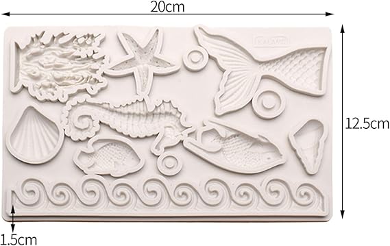 Sea Animal Fondant Moulds, Resin Mould, Diy Mould - 1 pc