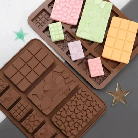 Silicon Dairy milk Mould 9 in 1 ,Chocolate Mould , Cookie Mould- 1pcs